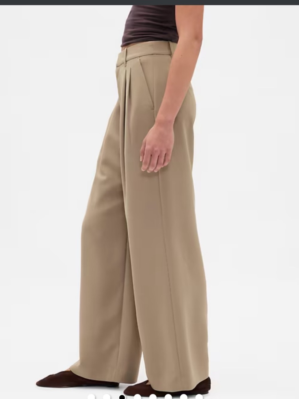 Fit beautifully! GAP 365 High Rise Pleated Trousers (worn in photo only)